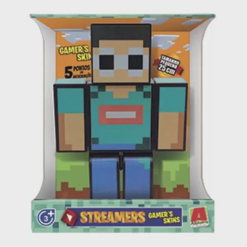 Boneco r Lopers Minecraft Articulado - Algazarra 25CM e