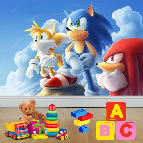 Adesivo de parede infantil Sonic 2