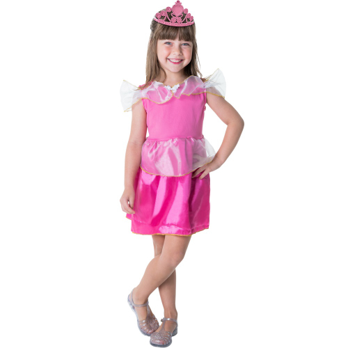 Fantasia Bela Adormecida Princesa Aurora Infantil Luxo Rubies G 9-12