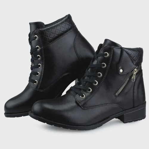 Bota fashion coturno montaria feminina