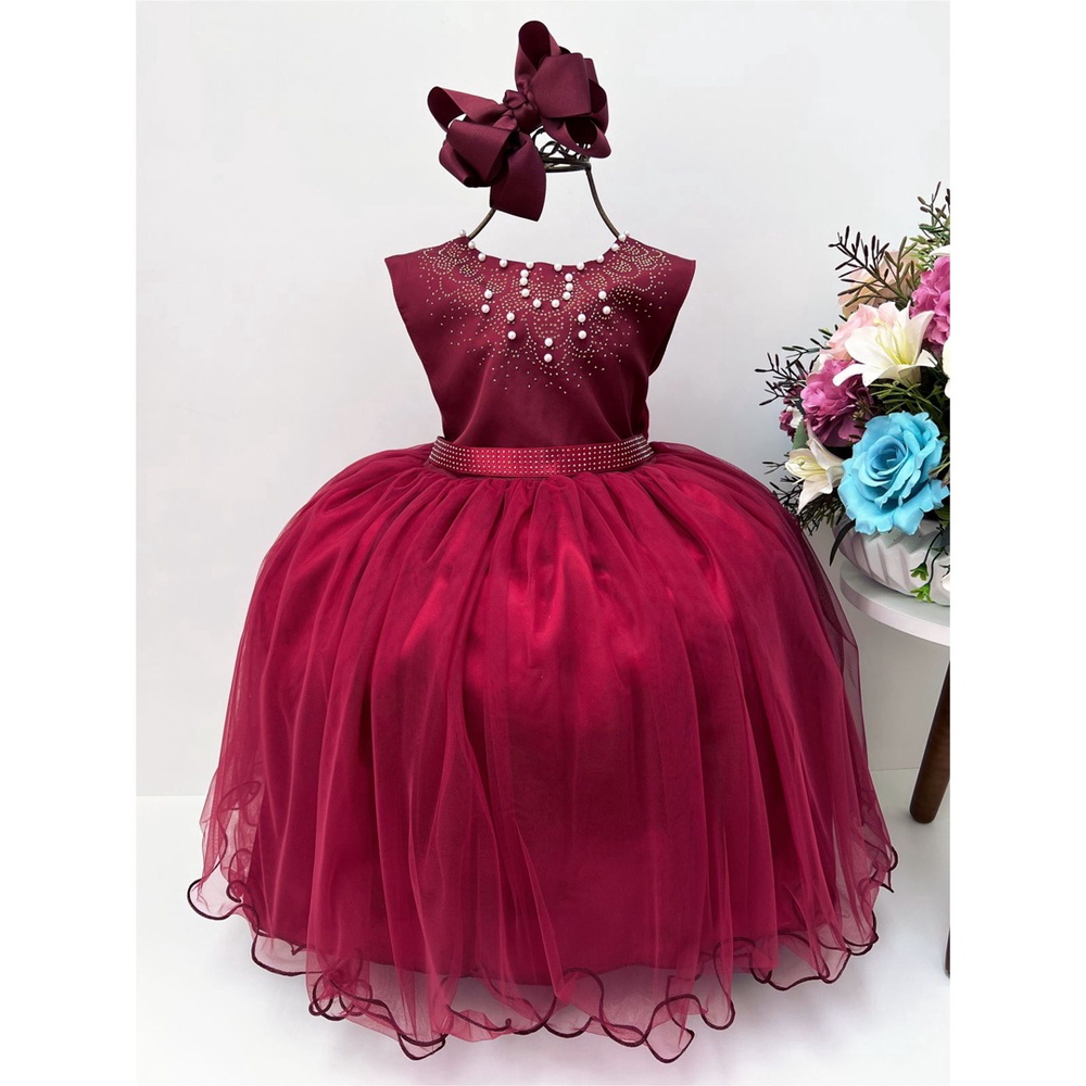 Vestido de hot sale bebe marsala