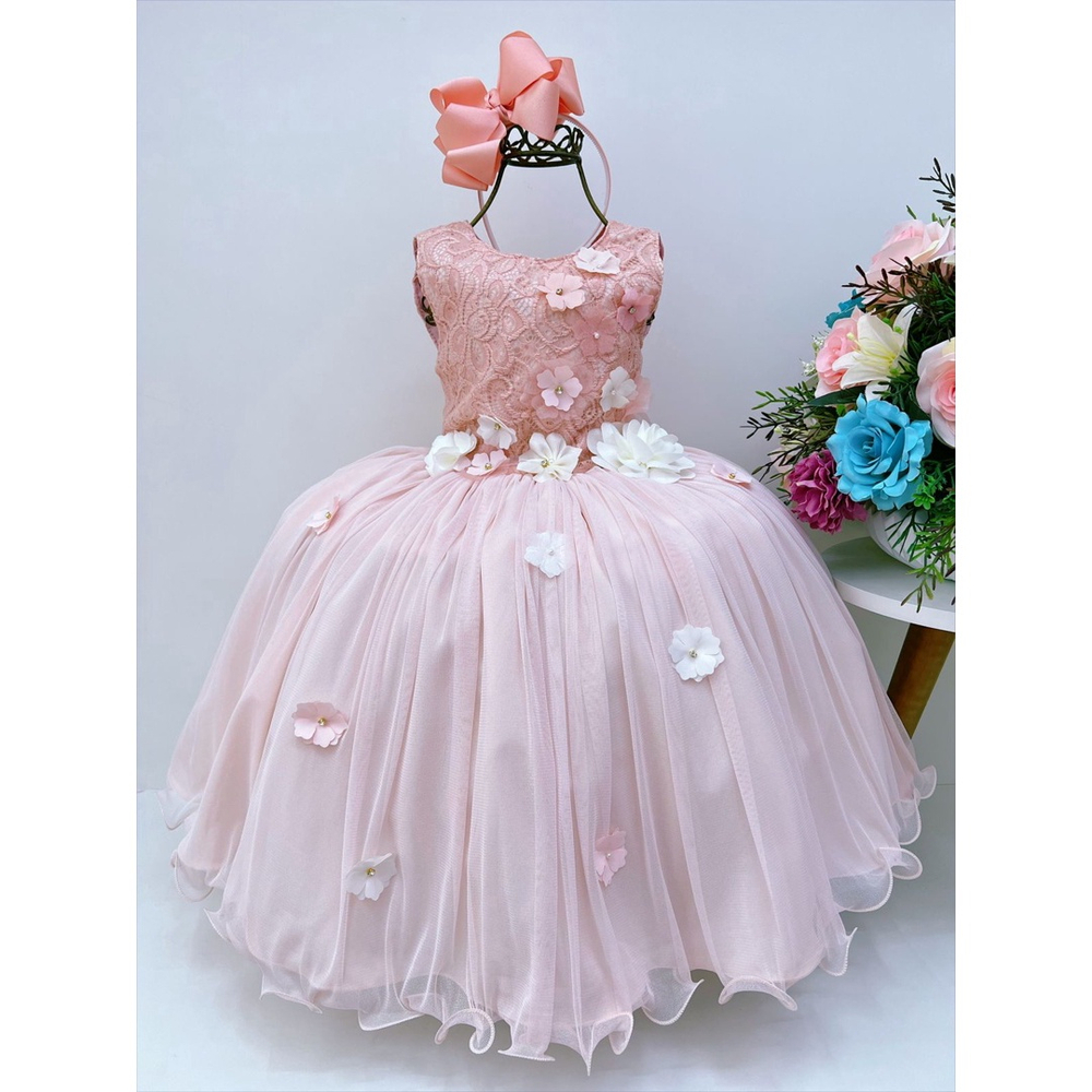 Vestido infantil para hot sale florista de casamento