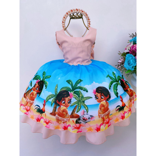 Roupa fantasia para crianças moana serve De 2 a 8 anos. no Shoptime