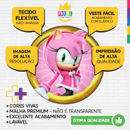 Kit Casado Sonic Amy Rose Trio Capa Cilindro Retangular na Americanas  Empresas