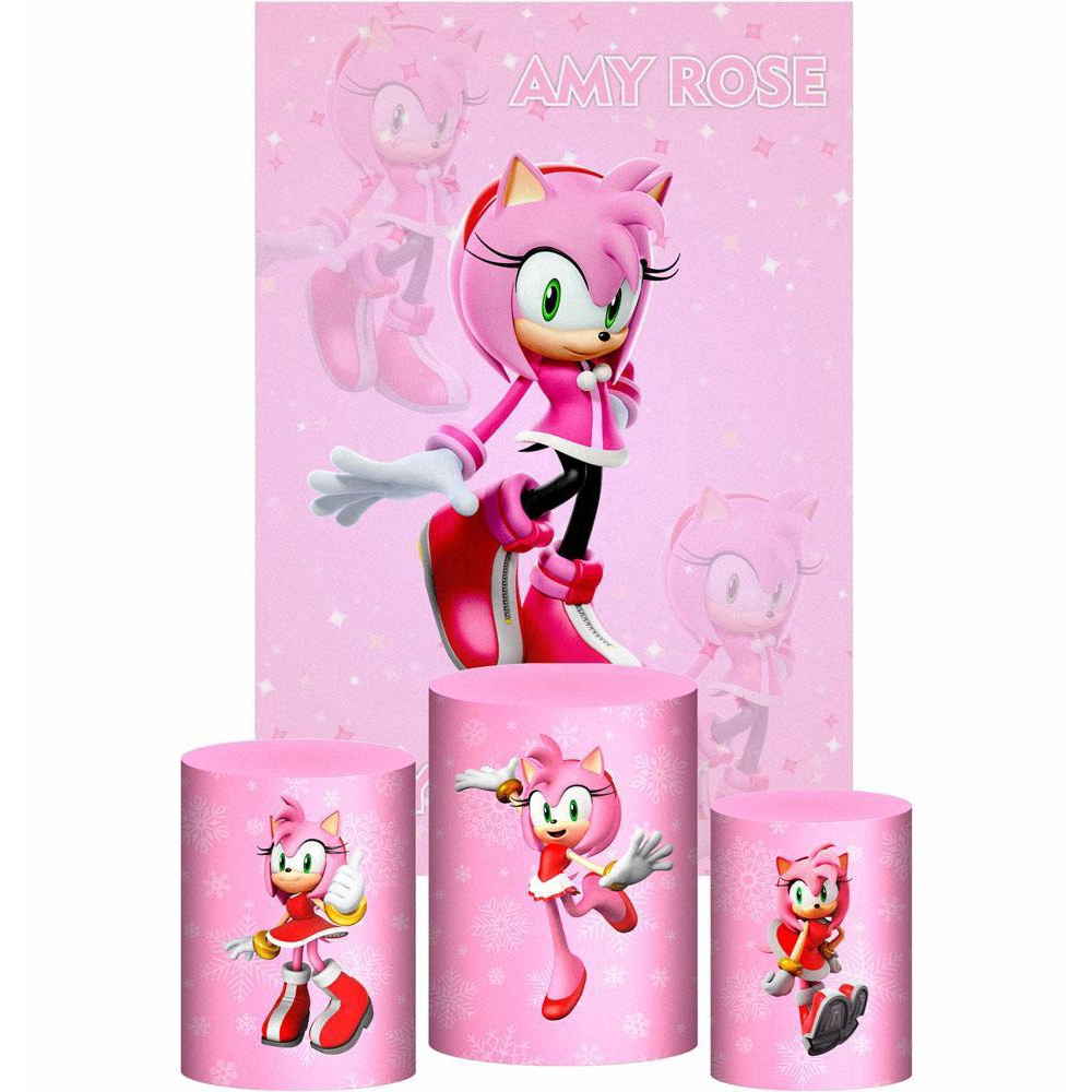 Kit Casado Sonic Amy Rose Trio Capa Cilindro Retangular na Americanas  Empresas