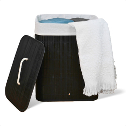 Cesto Organizador De Roupa Suja Bambu 50 Litros Com Tampa Menor preço em Cesto Organizador De Roupa Suja Bambu 50 Litros Com Tampa