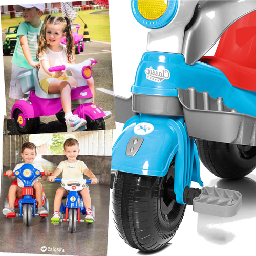 Motoca Infantil Clássica Azul com Pedal - CALESITA-993