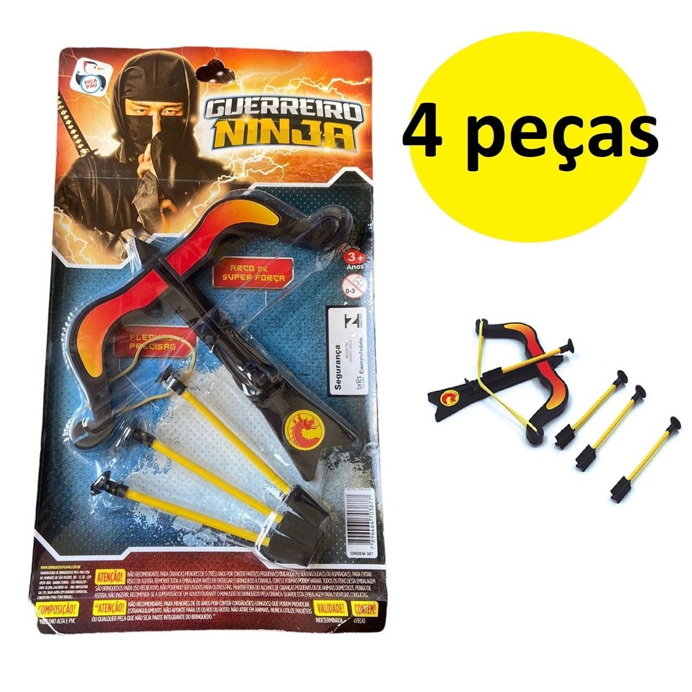 Kit Arco E Flecha Super Ninja Brinquedo Infantil 7 Peças - Compre Agora -  Feira da Madrugada SP