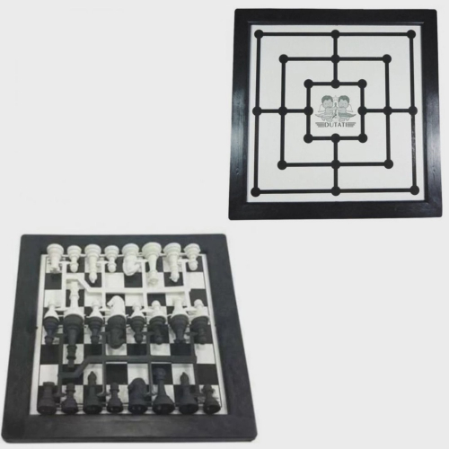 Jogo De Xadrez Tabuleiro 24x24cm Plástico Peças Dutati em Promoção