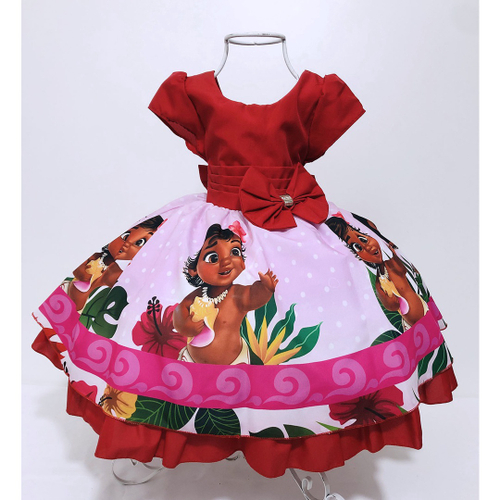 Vestido De Festa Infantil Moana Moana baby na Americanas Empresas