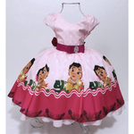 Vestido Infantil Moana Baby Rosa Temático Aniversário Rodado em Promoção na  Americanas