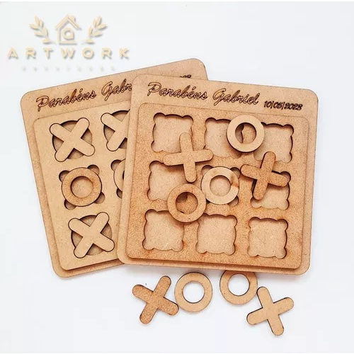 60 Jogos Da Velha Mdf Personalizado Lembrancinha Infantil