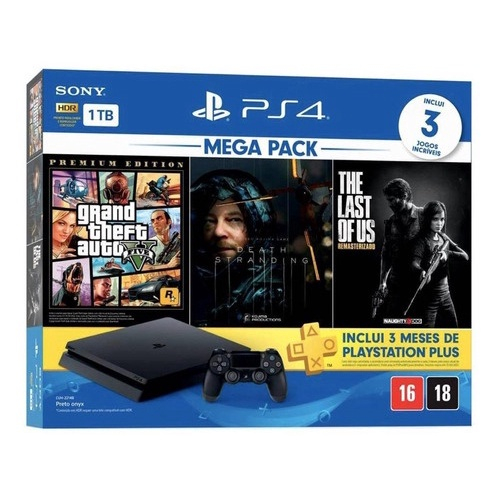 Americanas - PLAYSTATION 4 1 TB SLIM + 3 JOGOS