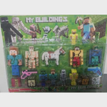 Cartela 10 Boneco Articulado Minecraft My Home + 2 Blocos - Zumbi, Aranha,  Creeper, Enderman, Steve