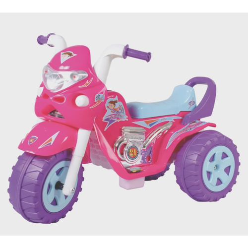 Motoca Moto Infantil Elétrica Menina Rosa 6v Até 25kg Grande