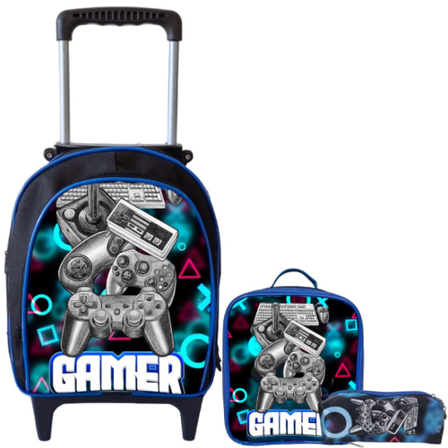 Mochila Infantil Roblox Carrinho Tam G Com Lancheira Térmica no Shoptime