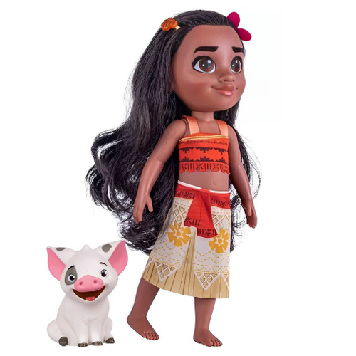 Boneca Princesa Moana Baby Disney Em Vinil Cotiplas Com 36cm na