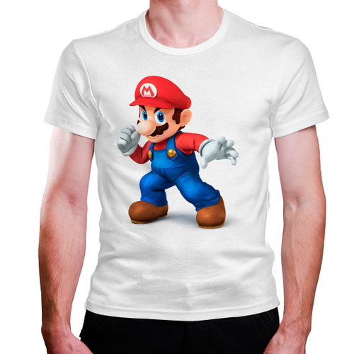 Camiseta Masculina Jogo Super Mario World Estampa Hd Md04