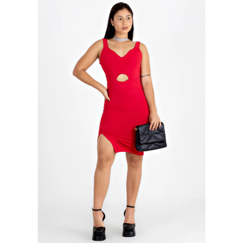 Vestido vermelho hot sale curto tubinho