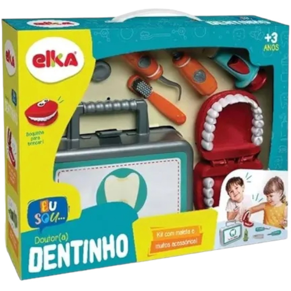 Kit Maleta Dentista Infantil - Brinquedo Doutor Dentinho - Brincando de  Dentista