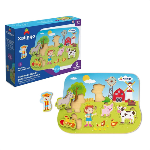 Kit 3 Jogos Infantil Quebra-Cabeca Animais Brinquedo Criança em Promoção na  Americanas