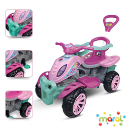 Carrinho De Passeio Infantil com Pedal e Empurrador Quadriciclo Lady Star Maral é boa?