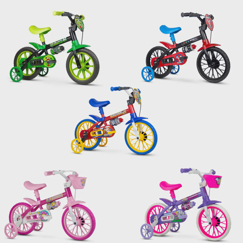 Triciclo aro 12 Infantil Menina Nathor Charm