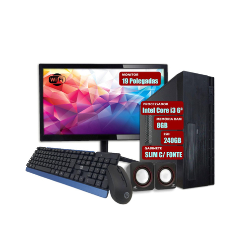 Pc Gamer Completo Barato - 4gb - Tela 19 - Wifi