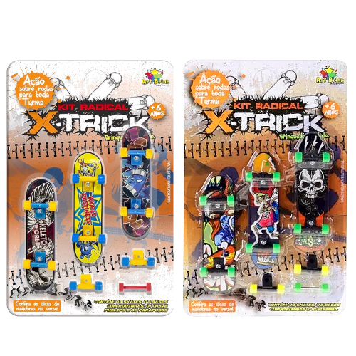 Kit Skate De Dedo X-Trick + 7 Acessórios Art Brink - Compre Agora - Feira  da Madrugada SP