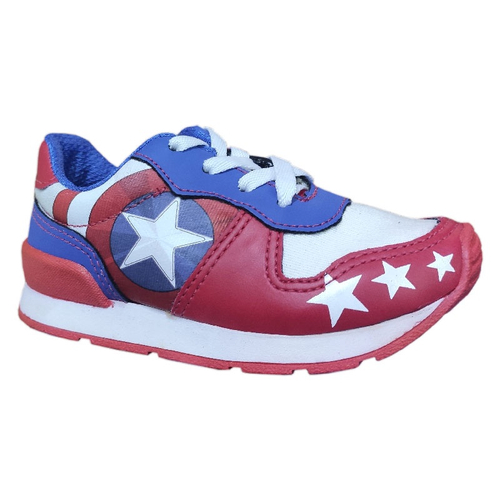 T nis Infantil Masculino Capit o Am rica Vingadores Marvel N 31 Cor Vermelho com Azul Sugar Shoes