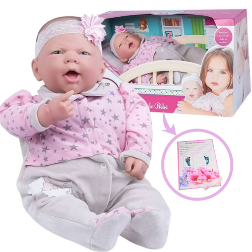 Boneca - Bebe Soninho Reborn Rosa - 2652 COTIPLAS