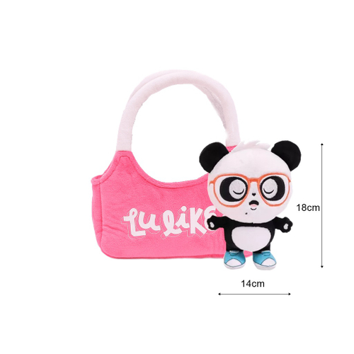 LULUCA PANDA NA BOLSINHA ROSA - FUN - TRENDS Brinquedos