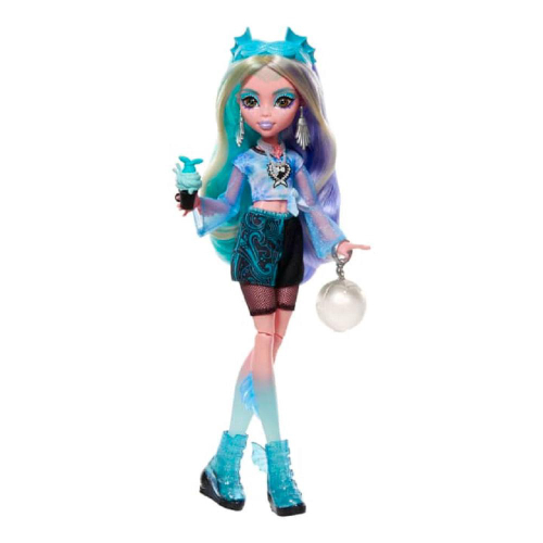 Boneca Monster High Frankie Stein Mechas Azuis Preto Cachorro de Estimação  e Acessórios HHK53 Mattel