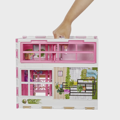 Casa Bonecas Escala Barbie Com Garagem Milla Rubrum Darama no Shoptime