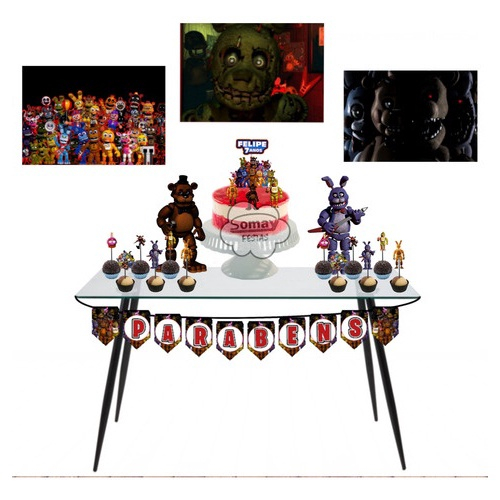 Kit 5 Bonecos Animatronics Five Nights At Freddy's na Americanas