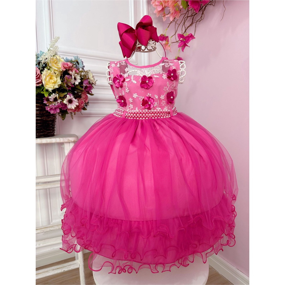 Vestido de florista hot sale na cor rose