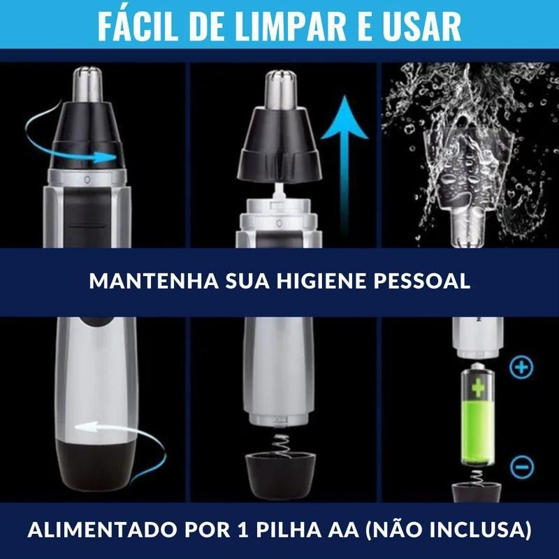 Aparador Removedor de Pelos Elétrico Portátil para Nariz Orelha Rosto em  Promoção na Americanas