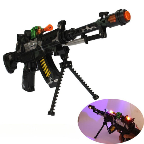 Metralhadora Pistola Brinquedo Tipo Nerf Luz Som Camuflada - R$ 59,99