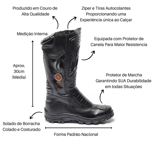 Bota de borracha cano longo sale motoqueiro