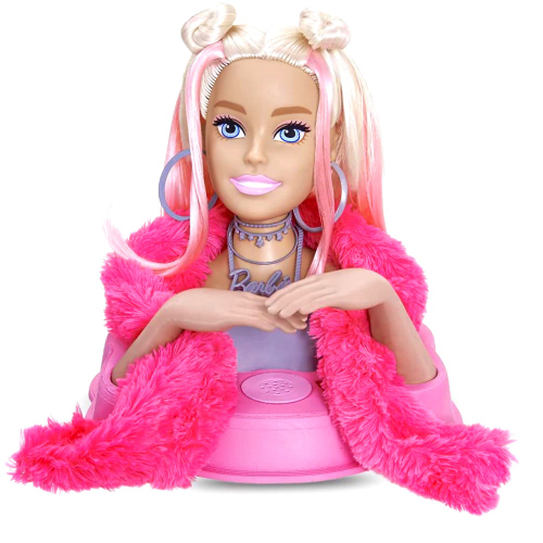 Boneca Barbie Styling Head Extra 12 Frases Pentear E Maquiar