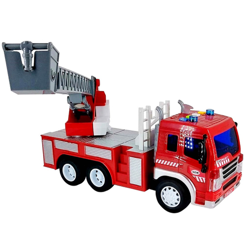 Caminhão de Bombeiros Com luz e Som Escada Sobe Gira 1:16 Brinquedo  Infantil Shiny Toys 000435 : : Brinquedos e Jogos