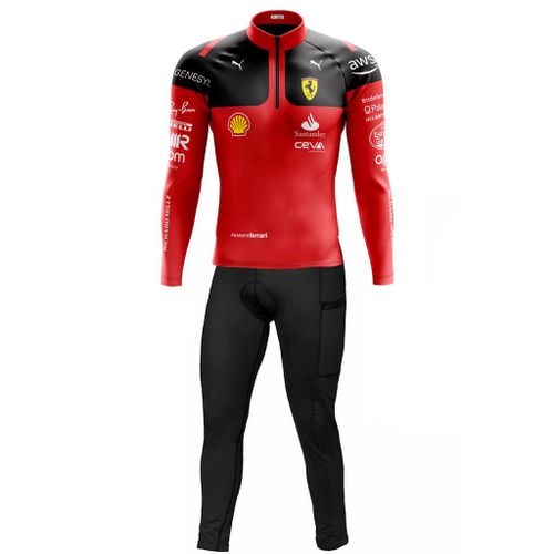 Conjunto ciclismo masculino manga hot sale longa