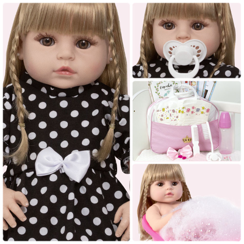 Boneca Bebê Reborn 100% Silicone Itens Bolsa Maternidade - Cegonha