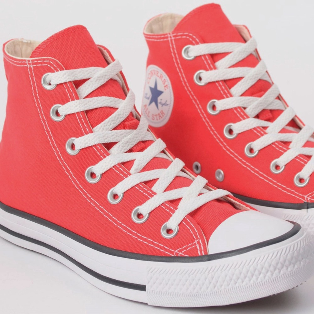 Tenis all star hot sale cano longo vermelho