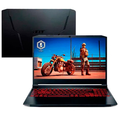 Notebook Gamer Acer nitro 5 AN515-45-R91A amd Ryzen 5 8GB 512GB ssd Tela 15.6 Polegadas Full HD Windows 11