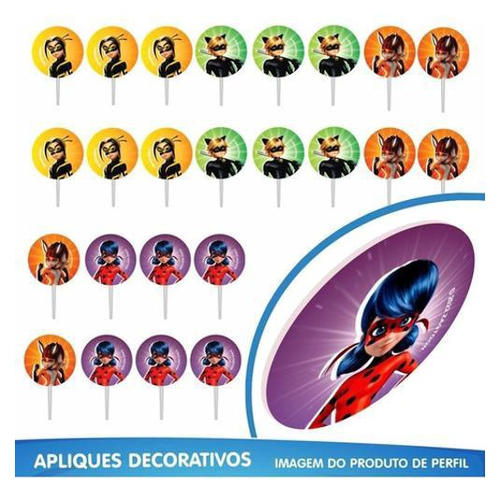 Kit 4 Copos Ladybug Miraculous p/ Festa Infantil Lembrança