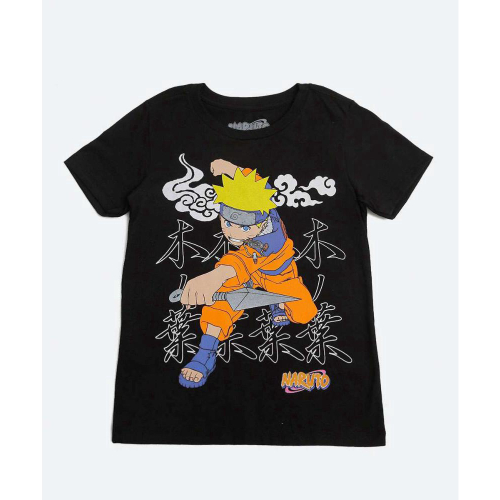 Blusa Infantil com Estampa Sakura Naruto - Tam 5 a 14 anos Preto