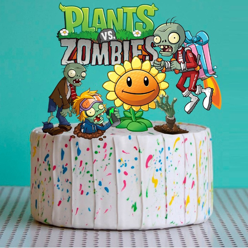 Kit Festa do Jogo Plants vs Zombies ( 4 personagens)