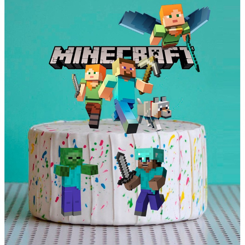 Topo de bolo Minecraft Monte Você Mesmo em Promoção na Americanas