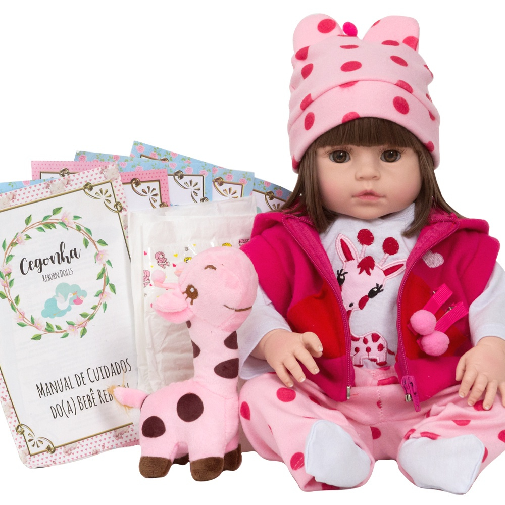 Boneca Bebe Reborn Yasmin Cegonha Reborn Dolls Mais 9 Acessórios 48cm em  Promoção na Americanas